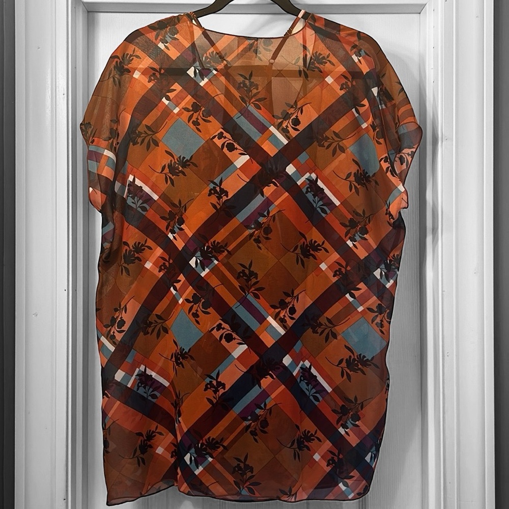 Cabi Lattice Flower Check Pattern (Top & Cami) Bl… - image 7